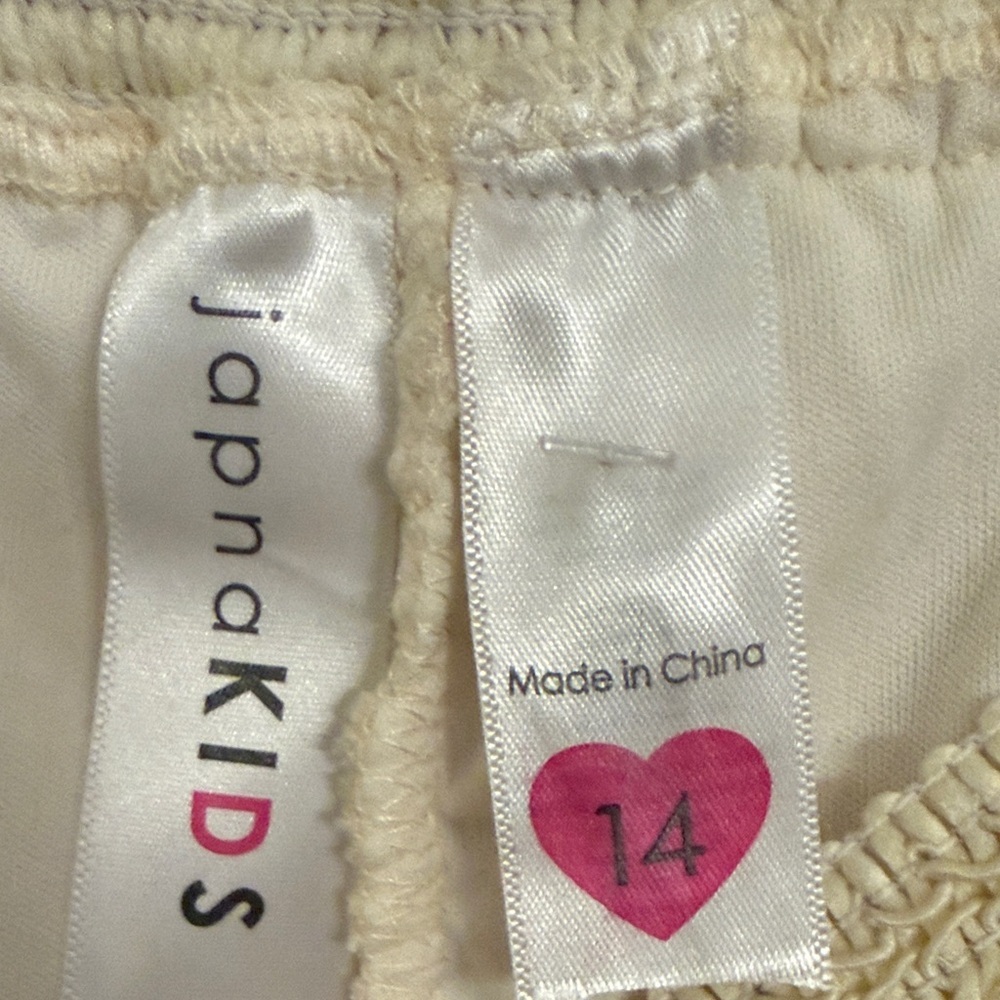 Charming Crochet Lace Kids Shorts - Cream - Picture 4 of 9